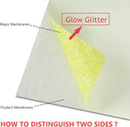 guangyintong Heat Transfer Vinyl Glow Glitter Light Yellow HTV Rolls, Glitter - Image 2