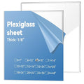 2 Pack Clear Plexiglass Sheets 1/8 inch Thick 8×10In Custom Size Plexiglass by Polvtor