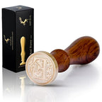 Medieval Initial Alphabet Wax Seal Stamp, Brass Head Wooden Handle, - Image 6