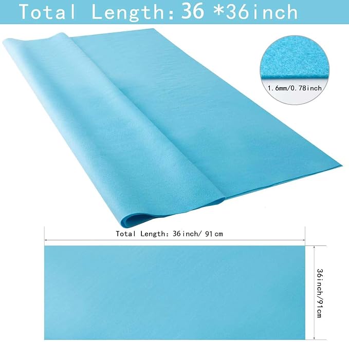 HaoFeijh Felt Fabric 36 * 36 Inch Wide 1.6mm, Fabric Sheets Soft Woven Acrylic - Image 2