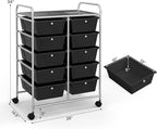 Giantex 10 Drawers Rolling Cart, Classroom Organizers, Storage Cart - Image 3