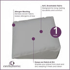 CirclesHome Wedge Pillow Cover 100% Cotton, Zippered Wedge Pillow Case Protector - Image 3