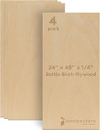 Baltic Birch Plywood 24 x 48 x 1/4 Inch - 6 mm Craft Wood by Woodpeckers