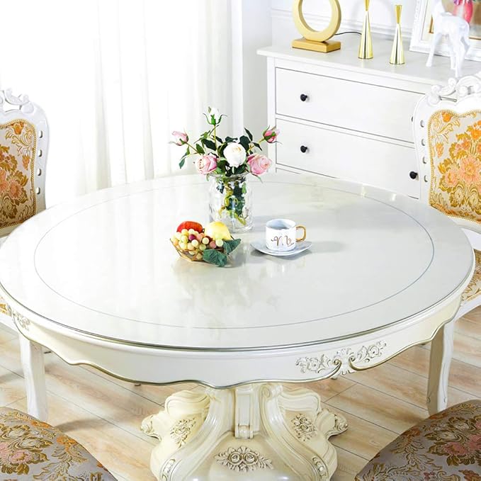 Wadrac Custom Thick Clear PVC Table Top Protector Mat Plastic Table Pad Cover - Image 2