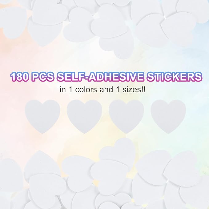 MECCANIXITY 180Pcs Glitter Foam Stickers 1 Inch Self-Adhesive Sparkly - Image 3