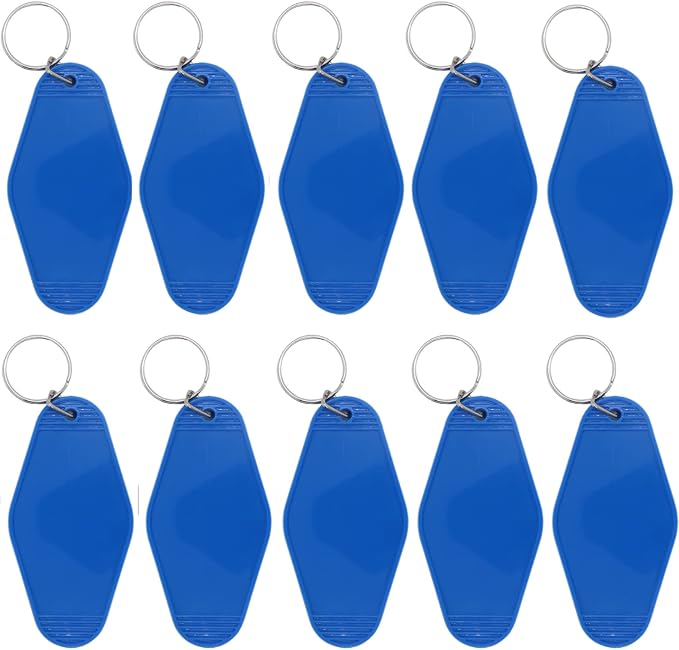 10pcs Blank Hotel Keychains Bulk Vintage Motel Keychain Vinyl HTV printing by Nwsrayu
