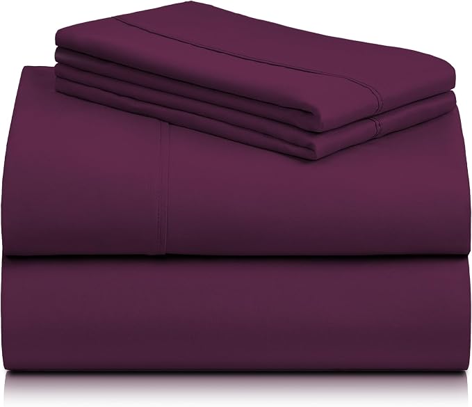 LuxClub 4 PC California King Sheet Set, Breathable Luxury Bed Sheets, Deep - Image 9