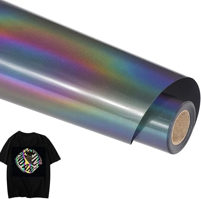 guangyintong Reflective Rainbow Heat Transfer Vinyl HTV Rolls, Rainbow HTV Vinyl by guangyintong