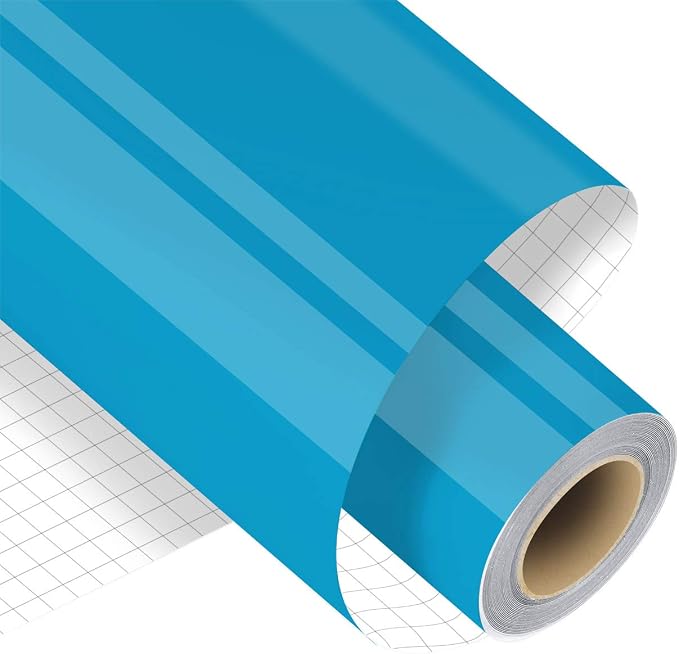 Light Blue Permanent Adhesive Vinyl Roll by Madlie