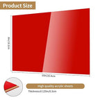 Lesnlok 8 x 10 Red Acrylic Sheets 1/8 inch Thick 3mm 2 Pieces Cast Plexiglass - Image 2