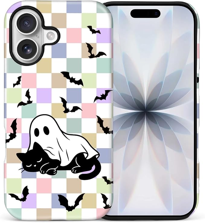 Case for iPhone 17, Scratch Resistant Hybrid Double Layer Hard Shell，Ghost by Toulas