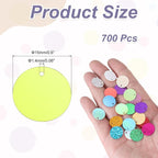 MECCANIXITY 700 Pcs Flat Round Sequins 15mm/0.6 Inch Loose Paillettes Craft - Image 2