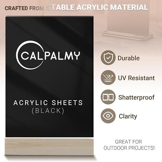 CALPALMY 1/8" Thick Black Acrylic Sheets - Image 3