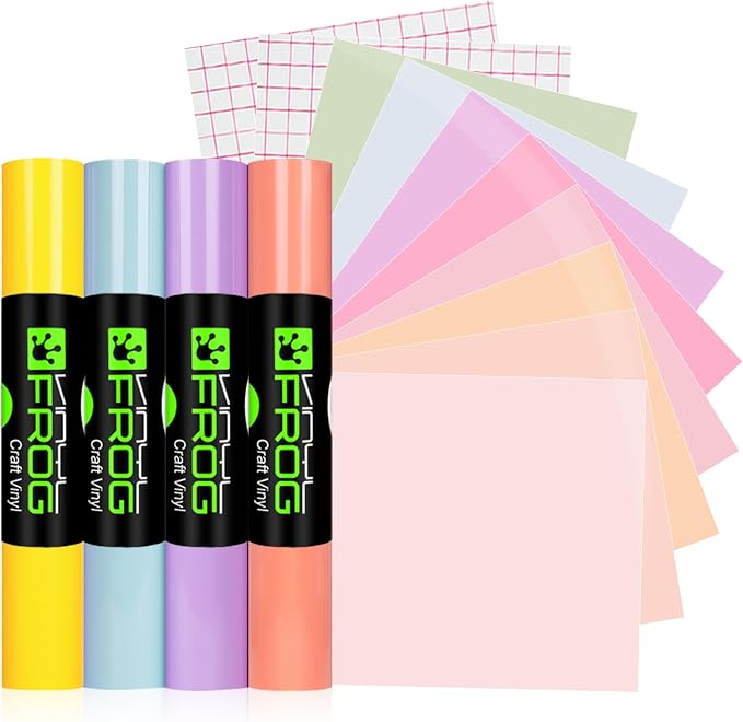 VINYL FROG Pastel Permanent Vinyl -12‘’x12'' Glossy Boho Vinyl Bundle 14 Sheets - Image 8