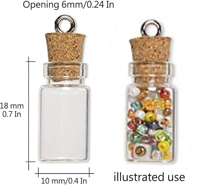 60 Pcs 0.5ml Mini Small Glass Bottles - Image 2