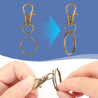 50 PCS in 25 Sets, Metal Swivel Lobster Claw Clasps, Keychain Clasp - Image 4