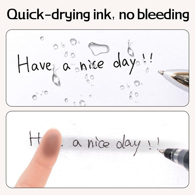 deli Gel Pens, Medium Point Pen Bulk 0.7mm, Smooth Writing, Fast Dry, No Bleed - Image 5