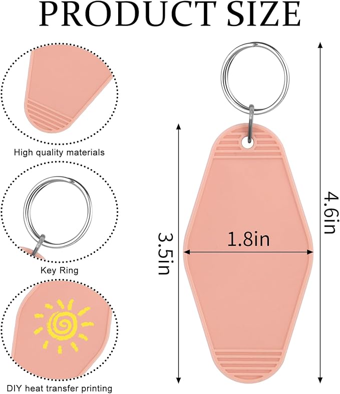 LOTMER 20/30/40/80 PCS Hotel Keychain Blank - Image 3