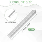 M METERXITY 15-Pack Acrylic Round Rods, 11.81 x 0.24 Inch/ 300 x 6 mm Clear - Image 3