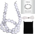 10mm Matte White Howlite Bead, 15-Inch Matte Round Loose Stone Beads by THRELE