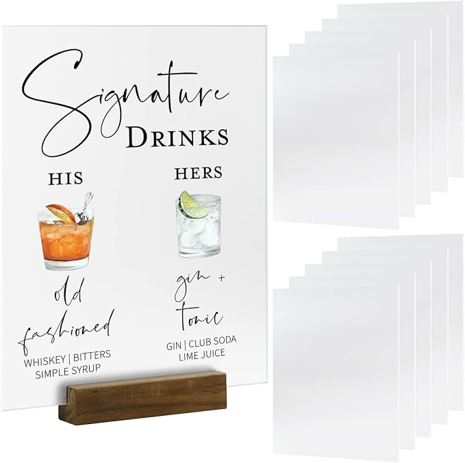 Acrylic Sheets, 5 Pack 8x10 Inch Frosted 1/8 Inch Thick Decorative Signage by JINMURY