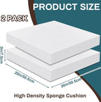 Frienda 2 Pack 3" x 20" x 20" Upholstery High Density Foam Cushion Replacement - Image 2