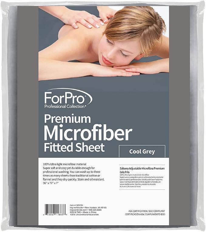 ForPro Professional Collection Premium Microfiber Massage Fitted Sheet by ForProProfessionalCollection