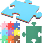 Glenmal 100 Pcs Large Blank Puzzle Pieces Oversize Blank Papers Puzzle Pieces by Glenmal