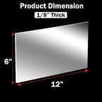 CALPALMY 6 x 12” Clear Acrylic Sheet Plexiglass – 1/8”Thick; Use - Image 3