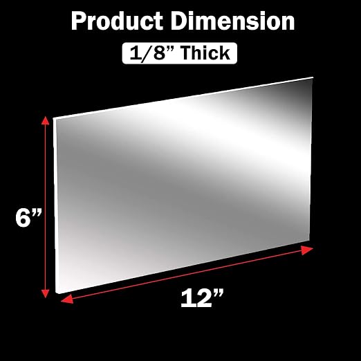 CALPALMY 6 x 12” Clear Acrylic Sheet Plexiglass – 1/8”Thick; Use - Image 3