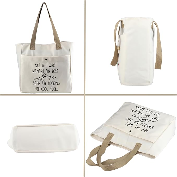 MBMSO Geologist Tote Bag Rock Collector Gift Not All Who Wander are Lost Some - Image 7