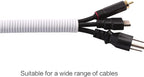 Alex Tech 25ft - 1/4 inch Split Wire Loom Tubing - White - Image 4