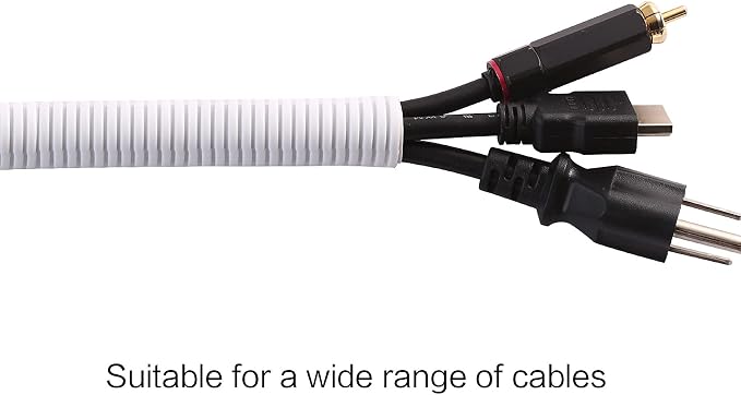 Alex Tech 10ft - 1/2 inch Split Wire Loom Tubing - White - Image 4