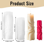 2 Packs Spiral Wave Silicone Candle Molds - Image 2