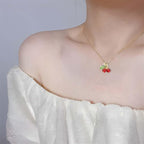 30 Pcs Red Cherry Charms Mini Cute Glass Fruit Beads Charm Acrylic Beaded Charms - Image 5
