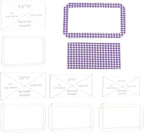 BENECREAT 8pcs Rectangle Quilting Template, 5x2.5/ 6x3/ 7.5x4/ 8.5x5 inch - Image 2