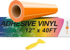 HTVRONT Orange Permanent Vinyl, Glossy Adhesive Vinyl Roll | by HTVRONT