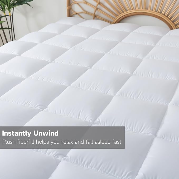 Memory Foam Mattress Topper 2inch+2inch Full, Pressure-Relieving Bed Topper - Image 3
