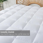 Memory Foam Mattress Topper 2inch+2inch Full, Pressure-Relieving Bed Topper - Image 3