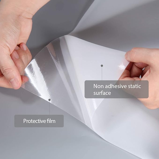 HIDBEA Frosted Window Privacy Film Non-Adhesive, Reusable Window Glass Films - Image 5