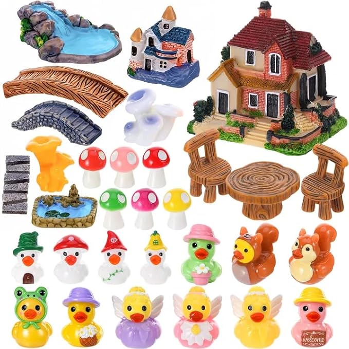 36 Pcs Fairy Garden Accessories Miniature Figurines Decor Set | Weather by GGSTDDUP