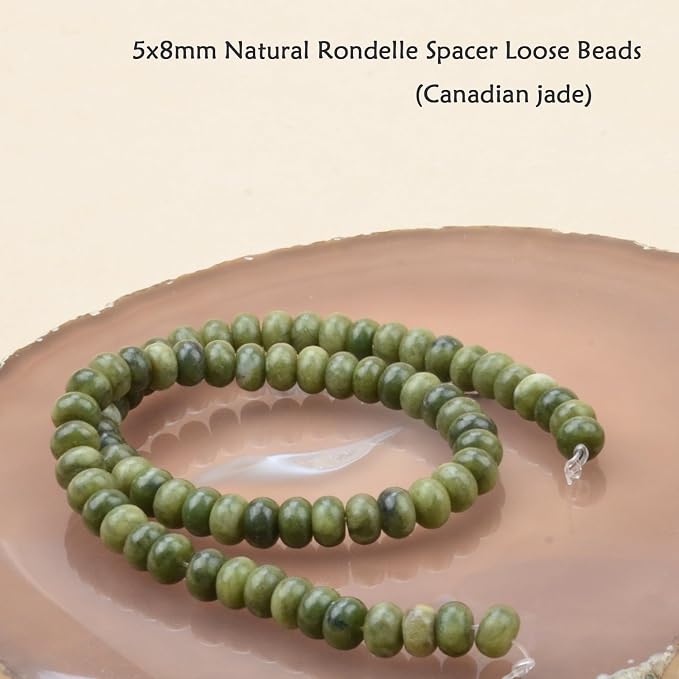 ICAI Beads 5x8mm Natural Rondelle Spacer Loose Beads - Image 3