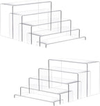 Goabroa 2 Sets 10 Pcs Clear Display Risers, Rectangular Risers Display Stands by Goabroa