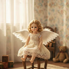 1 Pc White Mini Black and White Angel Feather Wings Doll Feather Wings - Image 4