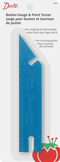 Dritz 5-1/2" Button Gauge & Point Turner, 7.75 x 2.88 x 0.5 by Dritz