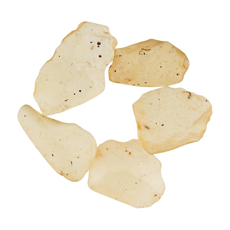 ColouredRocks Libyan Desert Glass, Raw Golden Tektite Crystals, Loose Gemstone by ColouredRocks