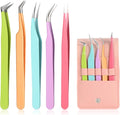 5pcs Eyelash Extension Tweezers High Precision，Straight and Curved Volume Lash by Unknown