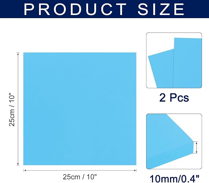 MECCANIXITY Foam Sheets Crafts 10x10 Inch 10mm EVA Craft Foam Paper Foam Sheets - Image 2