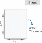 Foam Board 16 x 20 in, ZXUNLIEH 12 Pack White Poster Board, 3/16 in Thick | - Image 2