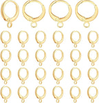 PH PandaHall 30pcs 18K Gold Plated Earring Hooks Huggie Hoop Earring Findings by PHPandaHall